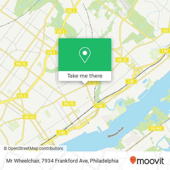 Mapa de Mr Wheelchair, 7934 Frankford Ave