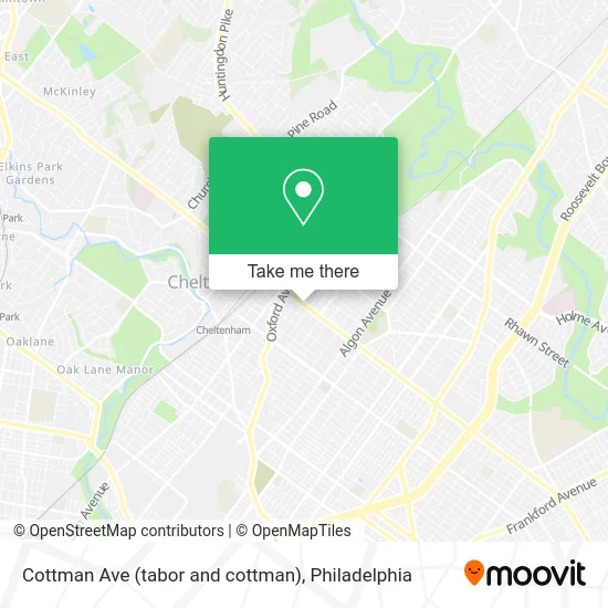 Cottman Ave (tabor and cottman) map