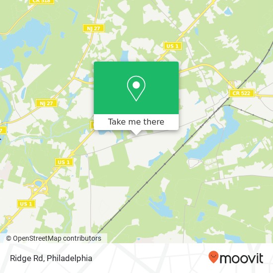 Mapa de Ridge Rd, Monmouth Junction, NJ 08852