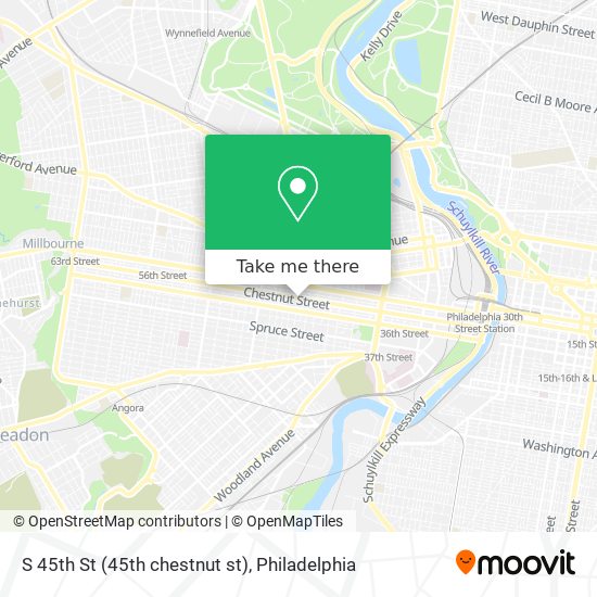 S 45th St (45th chestnut st) map