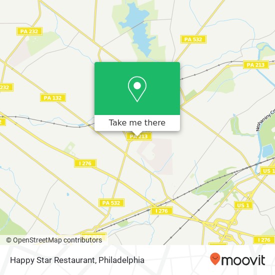 Mapa de Happy Star Restaurant, 1373 Bridgetown Pike
