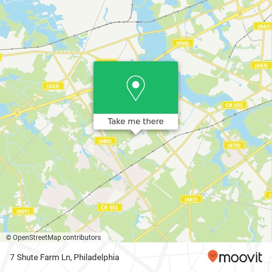 Mapa de 7 Shute Farm Ln, Clarksboro, NJ 08020