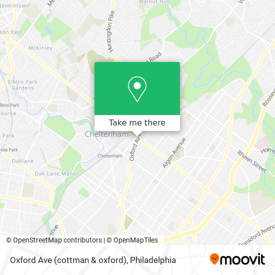 Oxford Ave (cottman & oxford) map