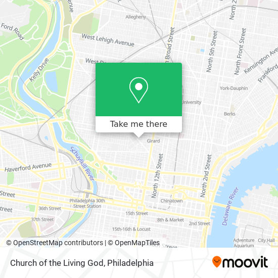 Church of the Living God map