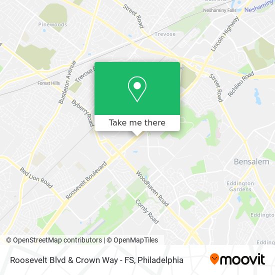 Mapa de Roosevelt Blvd & Crown Way - FS