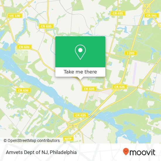 Amvets Dept of NJ, 611 Beverly Rancocas Rd map