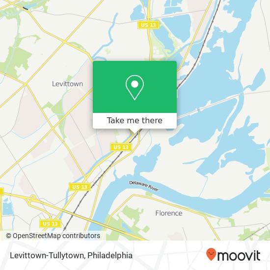 Levittown-Tullytown map