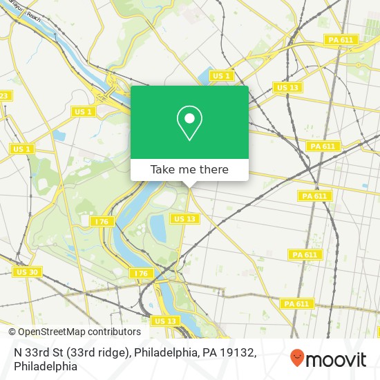N 33rd St (33rd ridge), Philadelphia, PA 19132 map