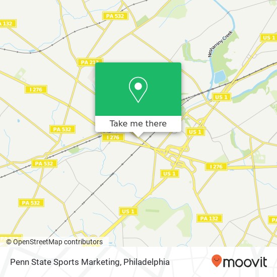 Mapa de Penn State Sports Marketing, 4632 E Street Rd