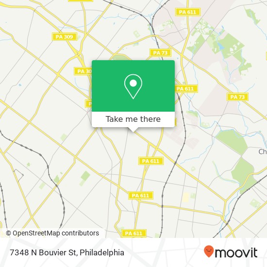 Mapa de 7348 N Bouvier St, Philadelphia, PA 19126