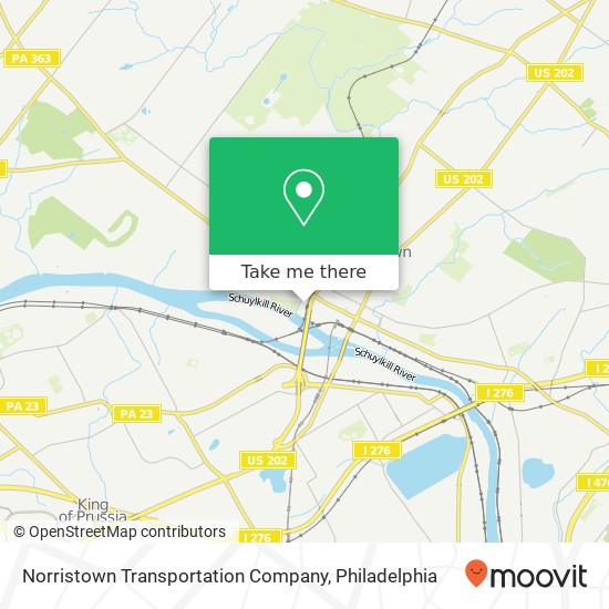 Mapa de Norristown Transportation Company