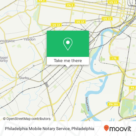Philadelphia Mobile Notary Service, 6333 Elmwood Ave map