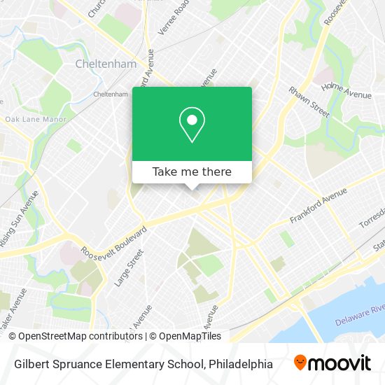 Gilbert Spruance Elementary School map