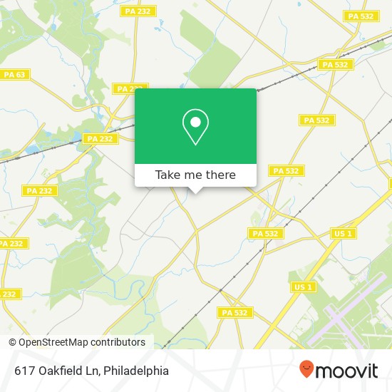617 Oakfield Ln, Philadelphia, PA 19115 map