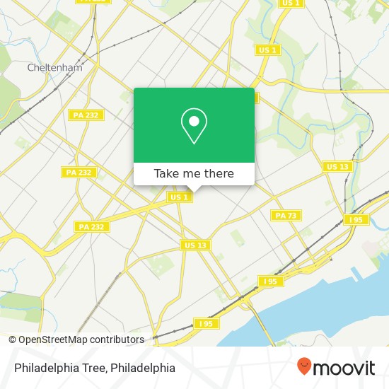 Philadelphia Tree, 6756 Revere St map