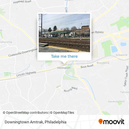 Mapa de Downingtown Amtrak