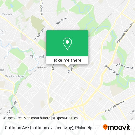 Cottman Ave (cottman ave pennway) map