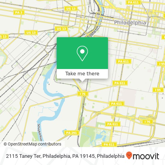 2115 Taney Ter, Philadelphia, PA 19145 map