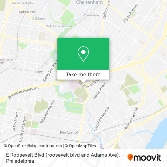 E Roosevelt Blvd (roosevelt blvd and Adams Ave) map