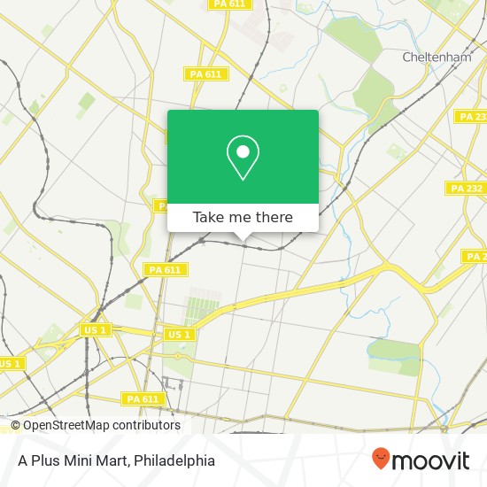 Mapa de A Plus Mini Mart, 5338 N 5th St