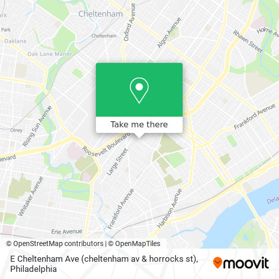Mapa de E Cheltenham Ave (cheltenham av & horrocks st)