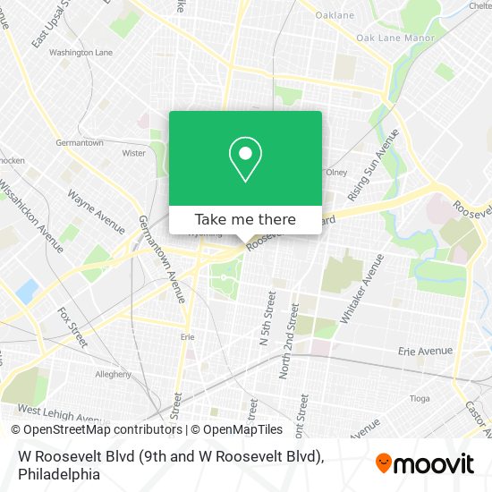 Mapa de W Roosevelt Blvd (9th and W Roosevelt Blvd)