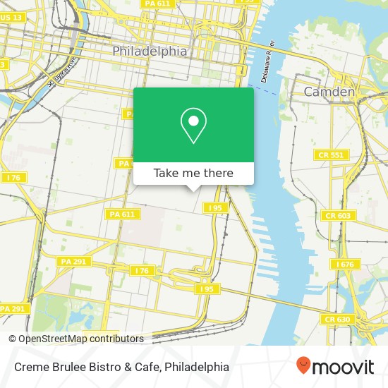 Mapa de Creme Brulee Bistro & Cafe, 1800 S 4th St