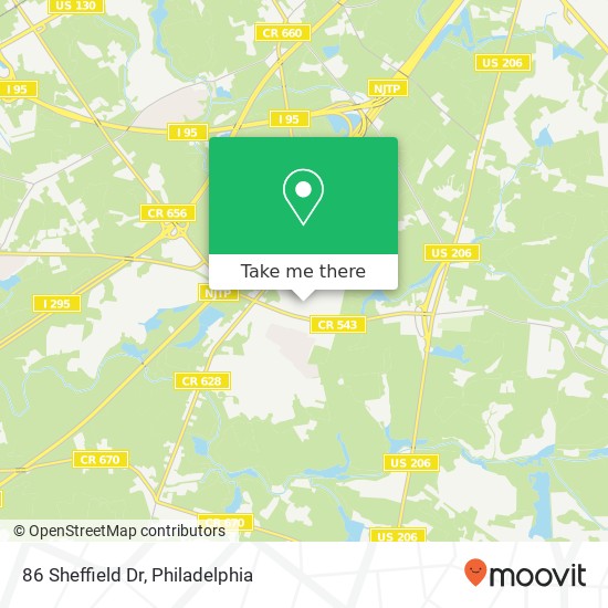 86 Sheffield Dr, Columbus, NJ 08022 map