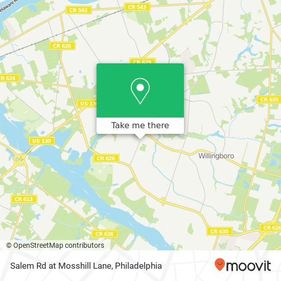 Salem Rd at Mosshill Lane map