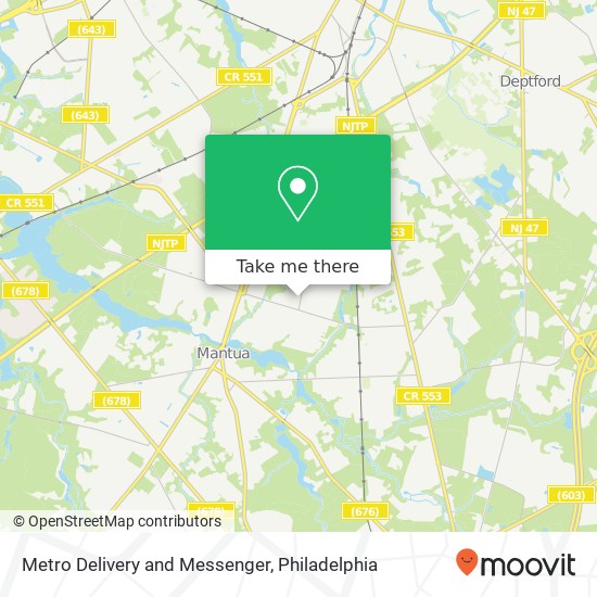 Mapa de Metro Delivery and Messenger, 644 College Blvd