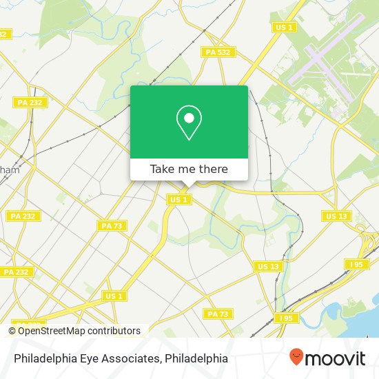 Mapa de Philadelphia Eye Associates, 8025 Roosevelt Blvd