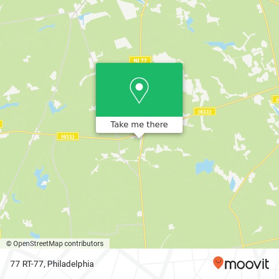 Mapa de 77 RT-77, Elmer, NJ 08318