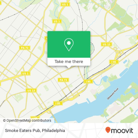 Mapa de Smoke Eaters Pub, 7681 Frankford Ave