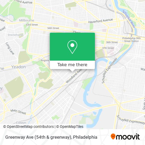 Mapa de Greenway Ave (54th & greenway)