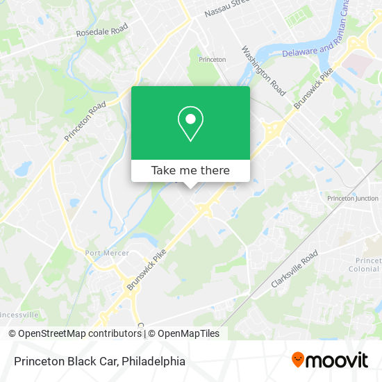 Princeton Black Car map
