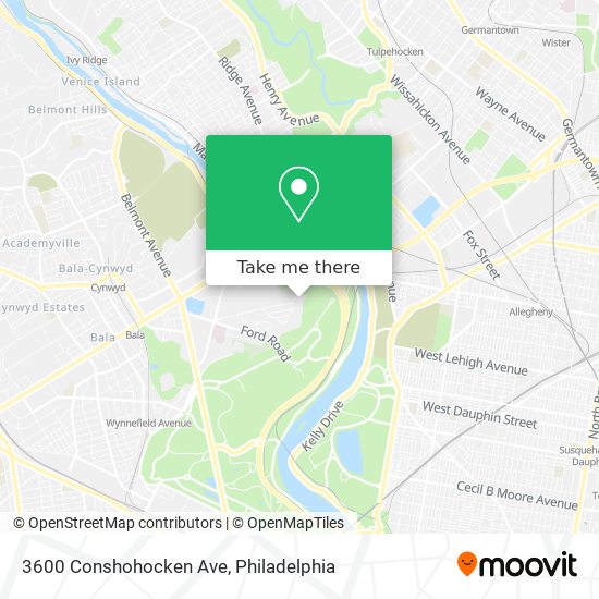 Mapa de 3600 Conshohocken Ave