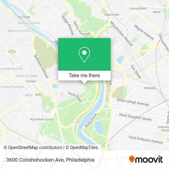 3600 Conshohocken Ave map