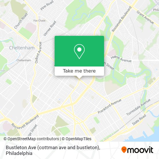 Bustleton Ave (cottman ave and bustleton) map