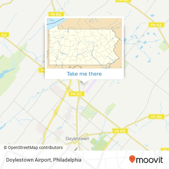 Doylestown Airport map