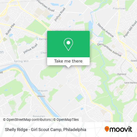 Mapa de Shelly Ridge - Girl Scout Camp
