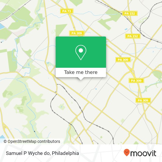 Mapa de Samuel P Wyche do, 8200 Flourtown Ave
