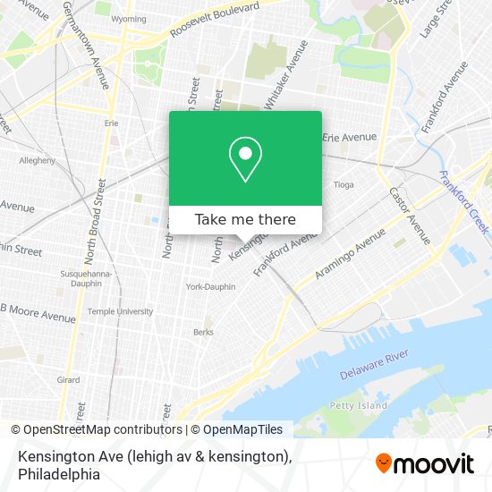 Kensington Ave (lehigh av & kensington) map