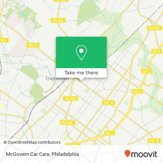 Mapa de McGovern Car Care, 1201 Cottman Ave