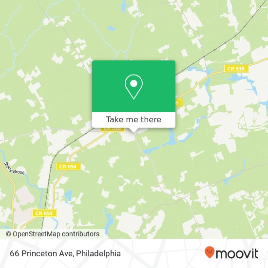 Mapa de 66 Princeton Ave, Hopewell, <B>NJ< / B> 08525