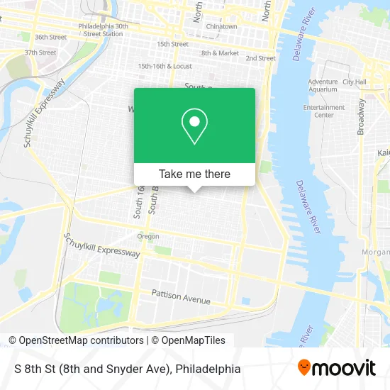 S 8th St (8th and Snyder Ave) map