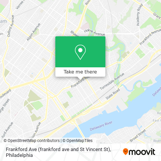 Mapa de Frankford Ave (frankford ave and St Vincent St)