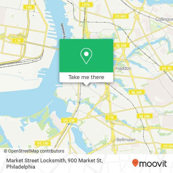 Market Street Locksmith, 900 Market St map