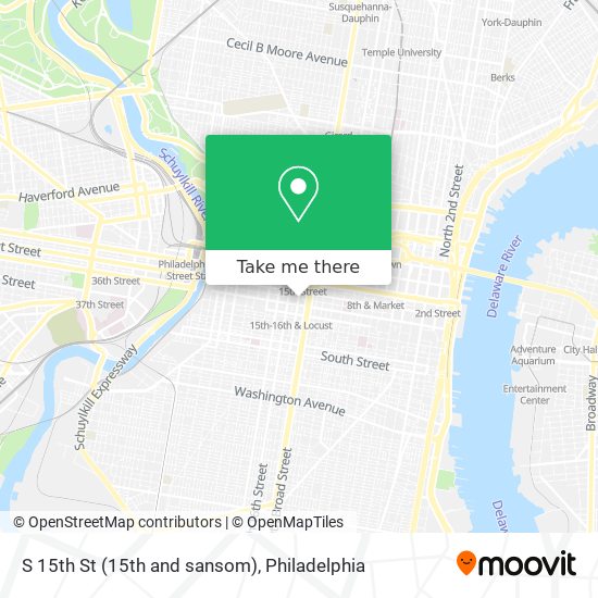 S 15th St (15th and sansom) map