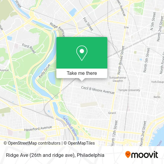 Mapa de Ridge Ave (26th and ridge ave)