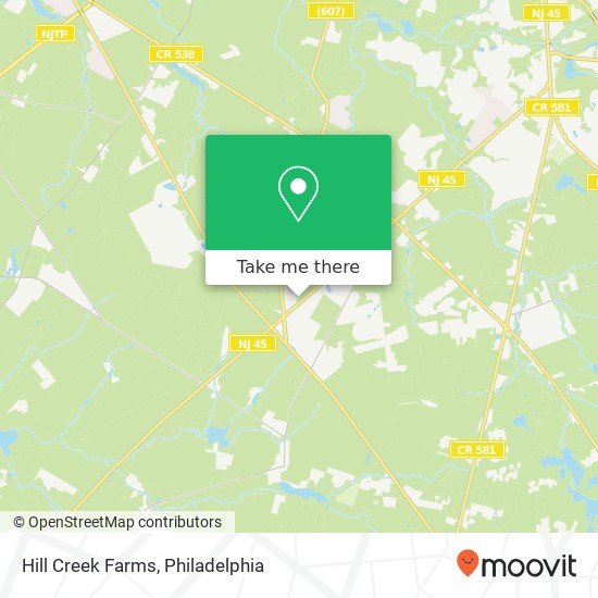 Mapa de Hill Creek Farms, 1631 State Highway 45